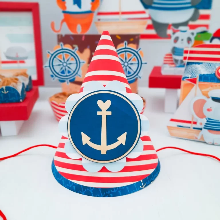 Decoração do ursinho marinheiro simples studio e pdf. Topper, decoração, temas e festas.