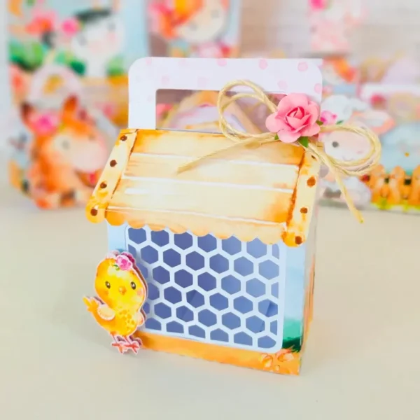 Kit topper de bolo luxo fazendinha rosa. Decoração, temas, festas.