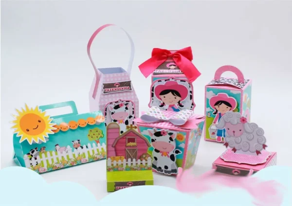 Kit rápido decoração fazendinha infantil. Topper, temas, festas.