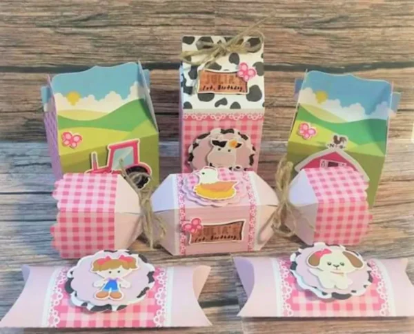 Festa fazendinha rosa simples silhouette studio. Topper, temas, festas e topper.