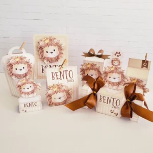Kit profissional de decoração leãozinho. Topper, temas, festas e arquivo de corte.
