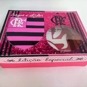 Arquivo de corte Mini Confeiteiro Flamengo Rosa em Studio. Decoração, temas, topper e festas.