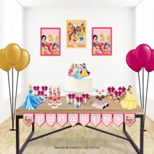 Arquivo de corte de painel das Princesas Disney em Studio e Pdf. Decoração, temas e festas.