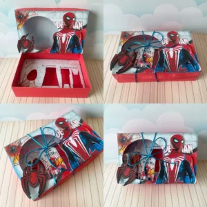 Arquivo de corte kit mini confeiteiro Homem Aranha. Decoração, topper, temas e festas.