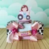 Decoração luxo fazendinha menina 3D. Topper, temas, festas.