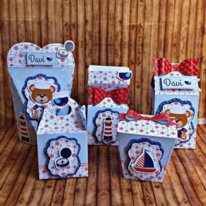 Tema aniversario ursinho marinheiro studio. Topper, decoração, temas e festas.