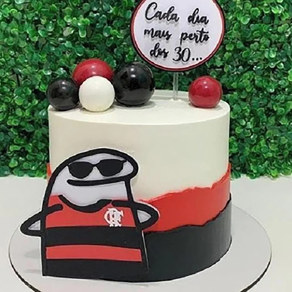 Arquivo de corte Flork Flamengo para topper de bolo.