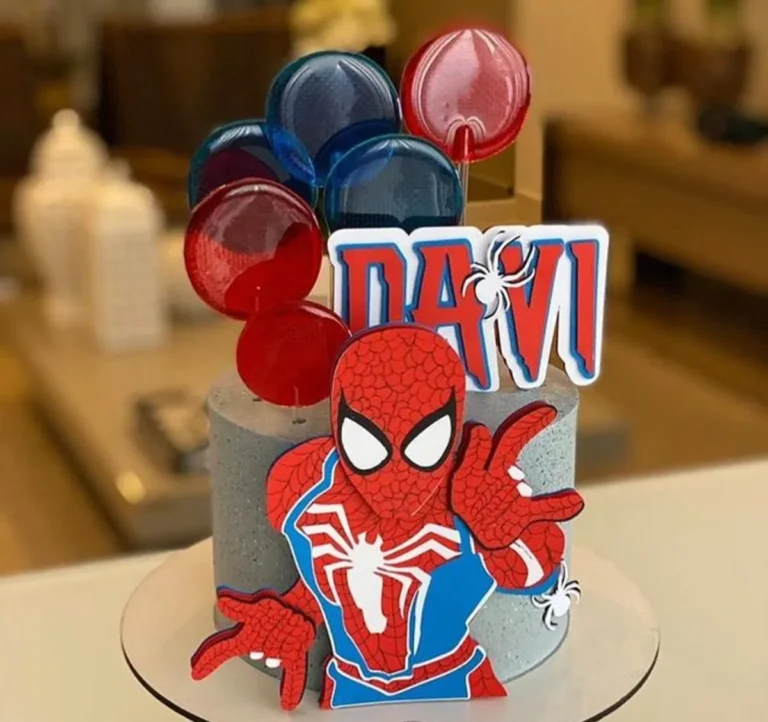 Topo de Bolo Homem Aranha Infantil