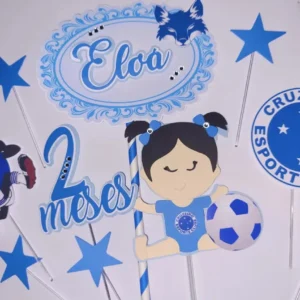 Arquivo de corte de topo de bolo Cruzeiro Feminino em Studio. Topper, decoração, temas e festas.