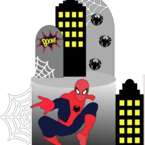 Arquivo de corte de topo de bolo Homem Aranha para Silhouette Studio. Topper, decoração, temas e festas.