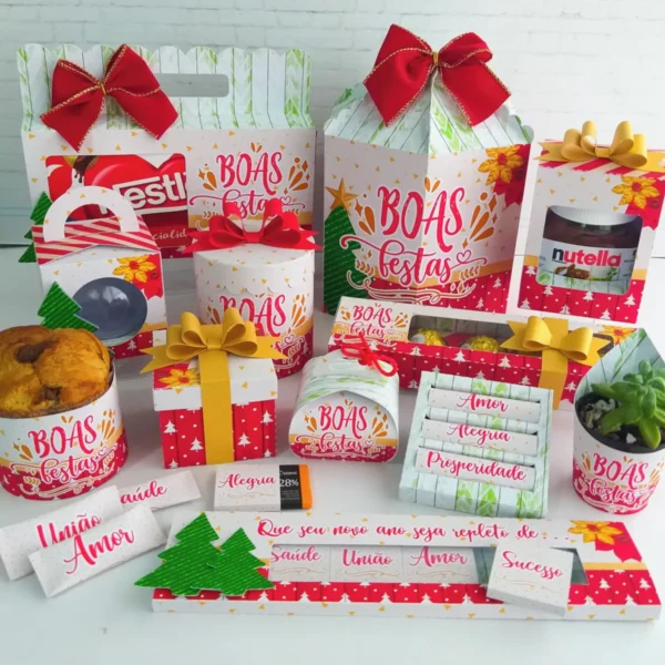 Arquivo de corte digital para topper de bolo e centro de mesa tema Natal nos formatos Studio e PDF para Silhouette e tesoura.