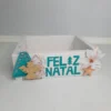 Arquivo de corte digital para cesta de presentes e decoração tema Natal nos formatos Studio e PDF para Silhouette e recorte manual.