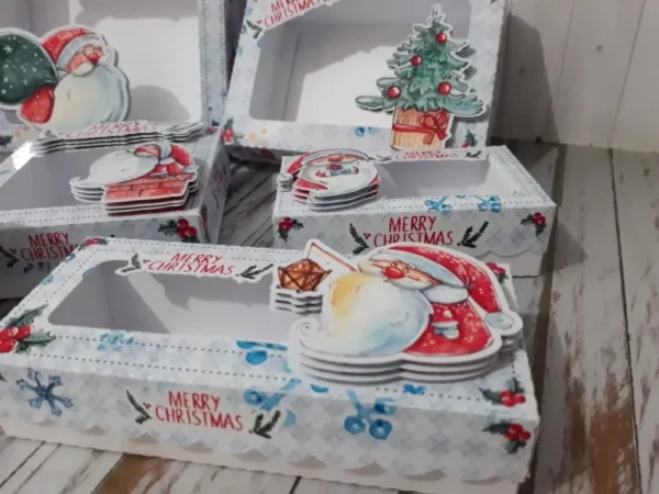 Conjunto de arquivos digitais tema Natal econômico para imprimir e recortar no formato Studio para centro de mesa e enfeites natalinos.
