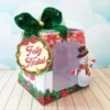 Arquivo de corte digital para topper de bolo e itens decorativos tema Natal nos formatos Studio e PDF para Silhouette e recorte manual.