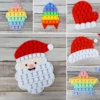 Arquivo digital tema Natal Pop It no formato Studio para topo de bolo e decoração de festa natalina infantil para imprimir e recortar.