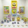 Arquivo de corte digital tema aniversário Bob Esponja simples nos formatos Studio, PNG e PDF para máquinas Silhouette ou tesoura, ideal para decoração prática e festas em casa.