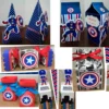 Arquivo de Capitão América para recortar na Silhouette no formato Studio, ideal para decoração de mesas e festas de aniversário infantis.