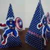 Conjunto de arquivos de corte tema Capitão América para aniversário infantil no formato Studio para máquinas de corte Silhouette.
