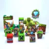 Moldes digitais de decoração para aniversário Minecraft nos formatos Studio e PDF para impressão de alta resolução e personalizados de festas infantis.