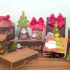 Arquivo digital para festa de aniversário tema Natal simples nos formatos Studio e PDF para topo de bolo e decoração para imprimir.