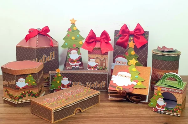 Arquivo digital para festa de aniversário tema Natal simples nos formatos Studio e PDF para topo de bolo e decoração para imprimir.