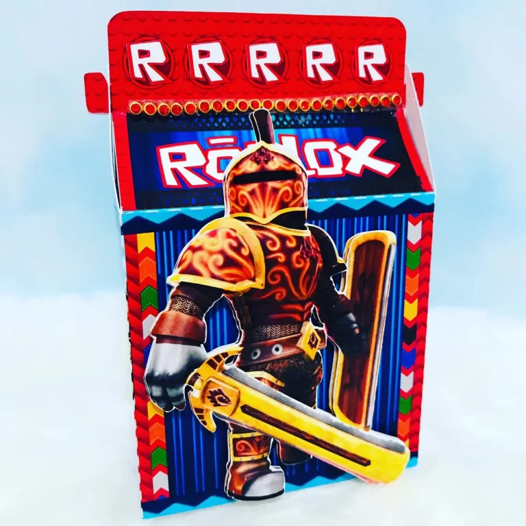 Arquivo de Roblox para recortar nos formatos PDF e Studio ideal para centro de mesa e decoração de festas de aniversário.