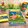 Arquivo para topo de bolo e itens de decoração tema Bob Esponja no formato Studio, pronto para recortar com precisão na Silhouette.