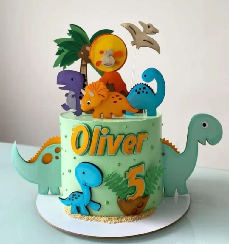 Arquivo de corte digital para topo de bolo no tema Dinossauro no formato Studio para máquinas Silhouette, ideal para decoração de festas infantis e aniversários.