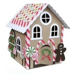 Arquivo digital tema Casa do Papai Noel no formato Studio para topo de bolo e topper natalino para imprimir e recortar na Silhouette.