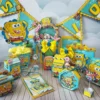 Arquivo para topo de bolo e itens de papelaria tema Bob Esponja nos formatos Studio, PNG e PDF, pronto para imprimir e recortar na Silhouette.