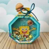 Molde de topo de bolo temático Bob Esponja nos formatos Studio, PNG e PDF para impressão em alta resolução e decoração de festas.