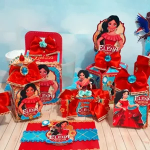 Arquivo de corte digital para topper de bolo e itens de decoração tema Elena de Avalor nos formatos Studio e PDF para Silhouette.