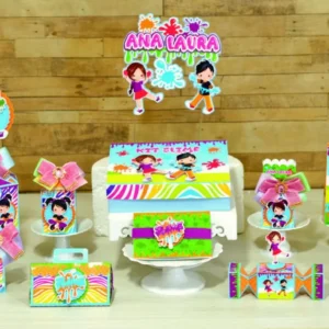 Arquivo digital tema Slime nos formatos Studio e PDF para máquinas de corte Silhouette ou tesoura, ideal para decoração de festas infantis.