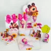 Moldes digitais de centro de mesa da Masha e o Urso nos formatos Studio e PDF para impressão de alta resolução e personalizados de festas infantis.