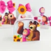 Arquivo de corte digital para centro de mesa tema Masha e o Urso nos formatos Studio e PDF para máquinas Silhouette ou tesoura, ideal para decoração de festas infantis.