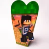 Moldes digitais de centro de mesa tema Minecraft nos formatos Studio e PDF para impressão de alta resolução e personalizados de festas de meninos.
