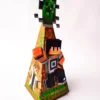 Molde de centro de mesa temático Minecraft nos formatos Studio e PDF para impressão em alta resolução e decoração de festas gamers.