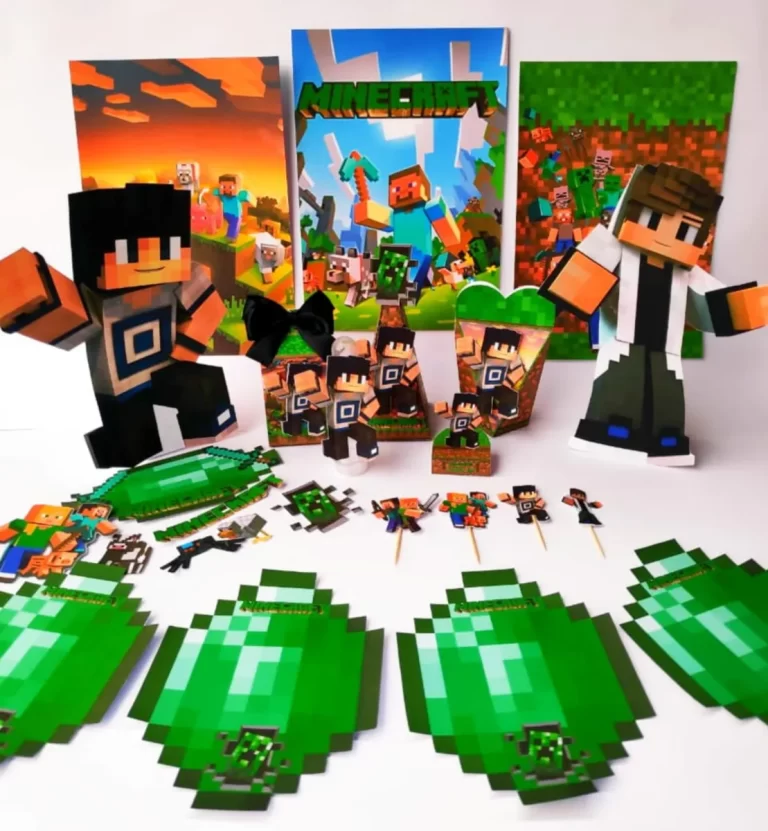 Centro de Mesa Minecraft Studio e Pdf