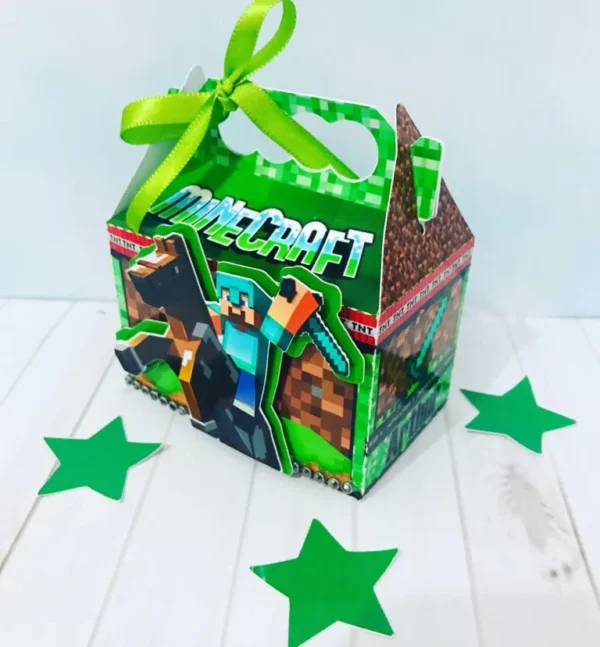 Arquivo para centro de mesa e itens de decoração Minecraft nos formatos Studio e PDF, pronto para imprimir e recortar na Silhouette ou tesoura.