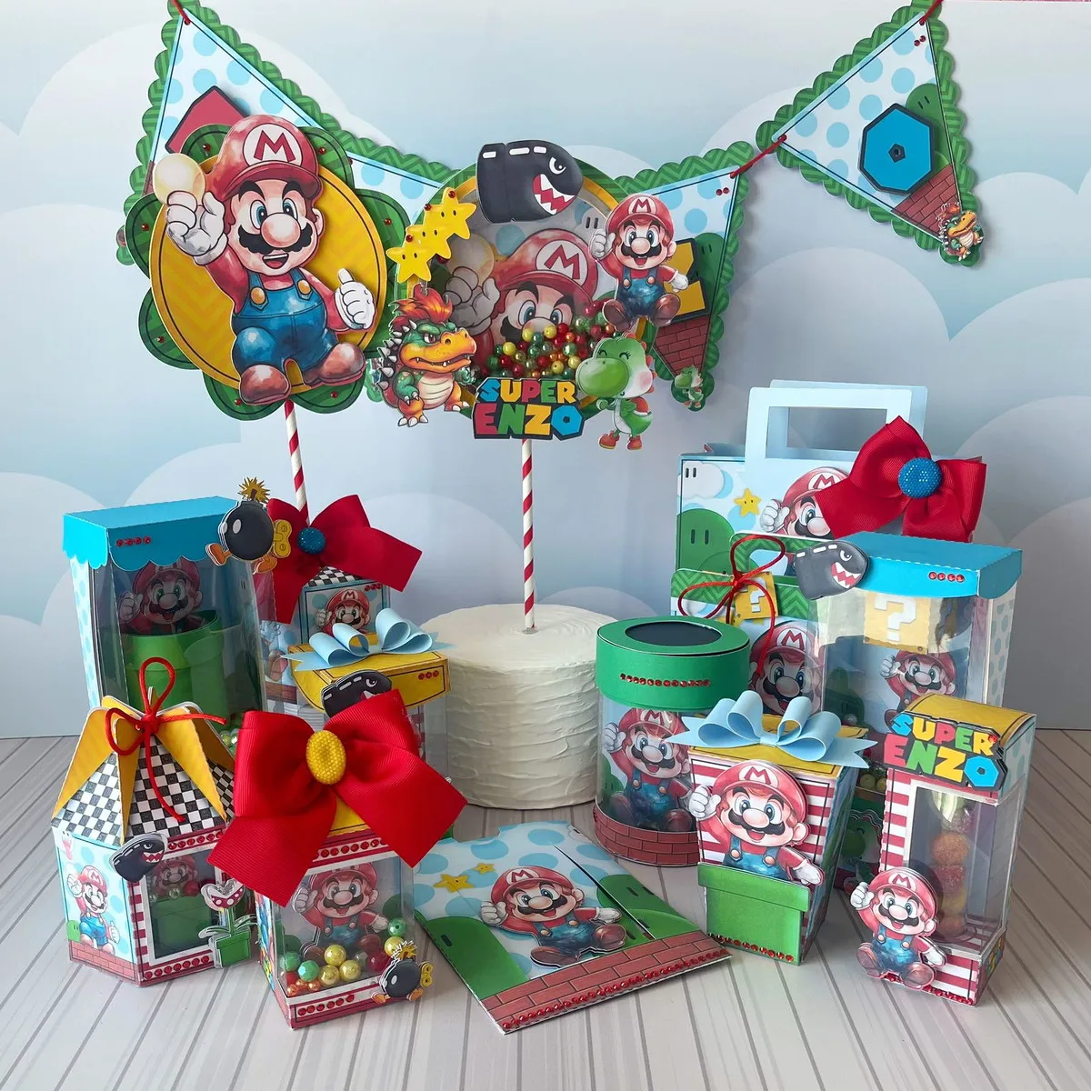 Centro de Mesa Super Mario Studio Png e Pdf