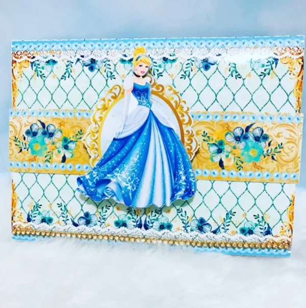 Arquivo de Cinderela para recortar no formato PDF e Studio ideal para decoração de mesas e festas de aniversário ou mesversário infantil.