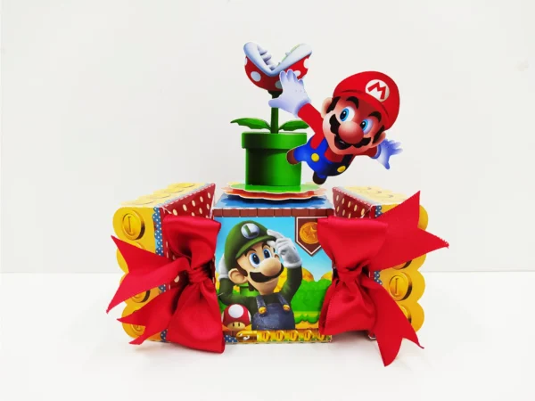 Conjunto de arquivos digitais tema Super Mario Luxo para festas para imprimir e recortar nos formatos Studio, PNG e PDF.
