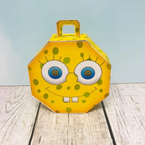 Arquivo para topo de bolo e itens de decoração tema Bob Esponja nos formatos Studio e PDF, pronto para imprimir e recortar na Silhouette.