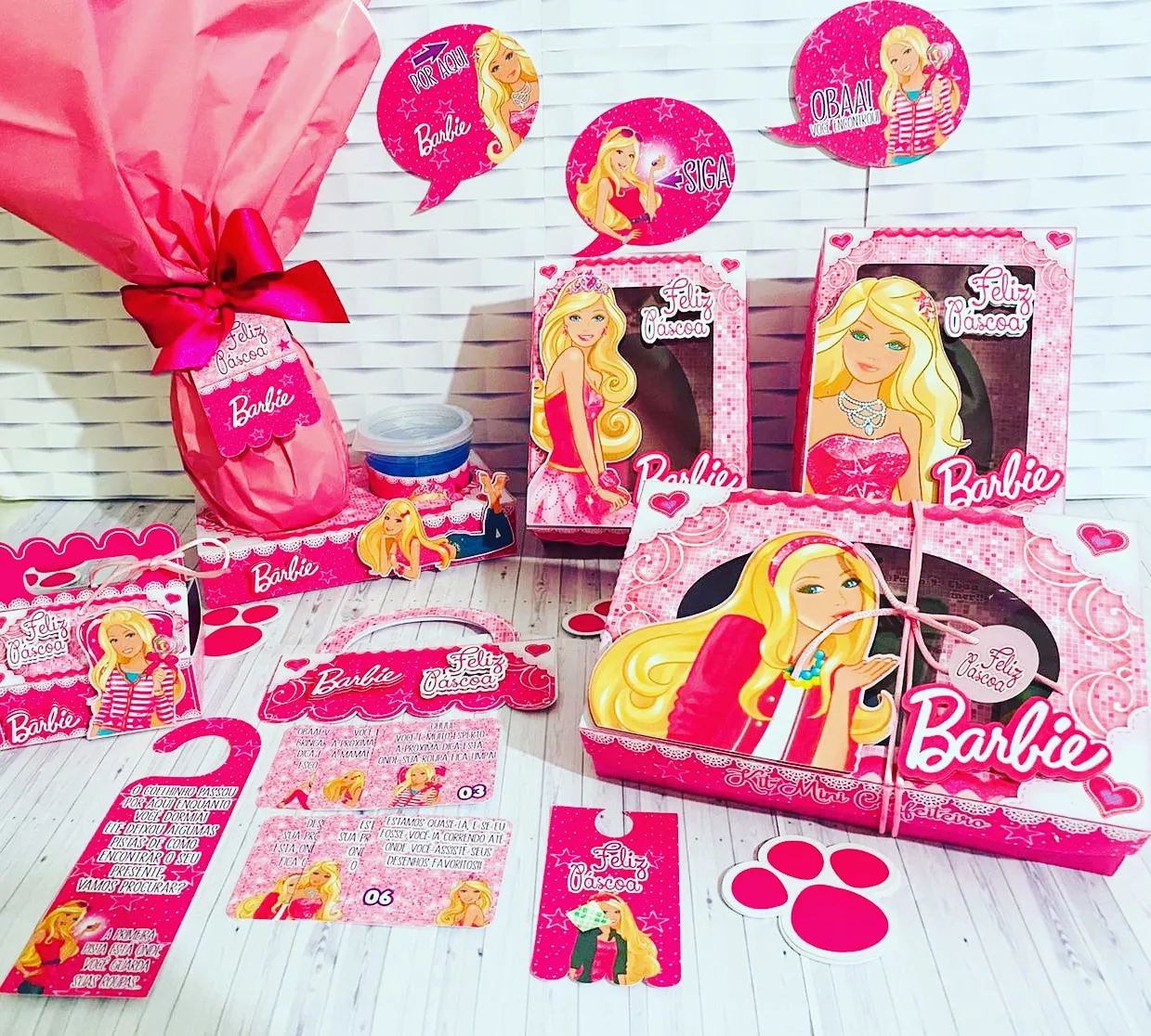 Decoracao Tema Pascoa Barbie Studio e Pdf