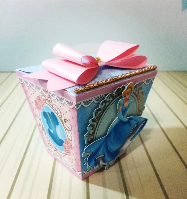 Arquivo digital tema Cinderela Rosa e Azul nos formatos Studio e PDF para topo de bolo e itens de festa para imprimir e recortar na Silhouette.