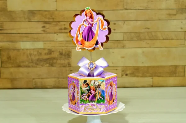 Arquivo de corte digital tema Enrolados para festa de aniversário nos formatos Studio e PDF para máquinas Silhouette ou tesoura, ideal para decoração de princesas.