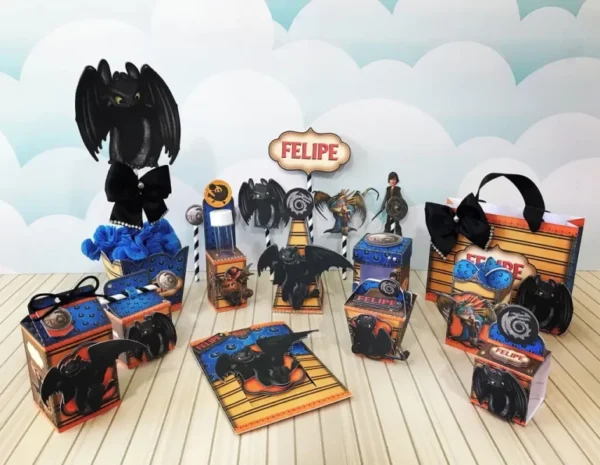 Arquivo para topo de bolo e itens de decoração de festa Como Treinar Seu Dragão no formato Studio, pronto para recortar em máquinas Silhouette.