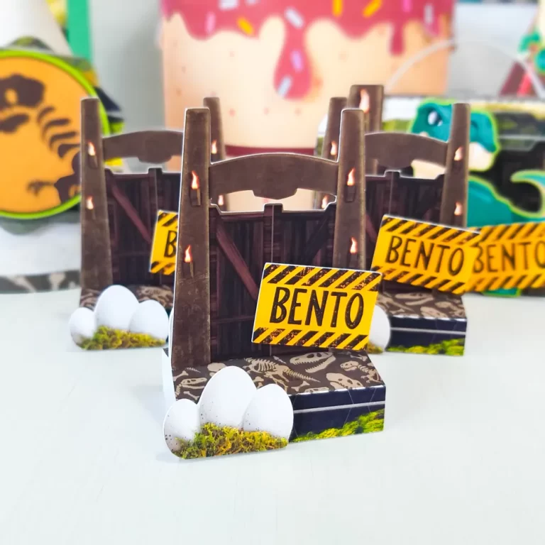 Moldes digitais de decoração tema Dinossauro Rex nos formatos Studio e PDF para impressão de alta resolução e personalizados de festas de aniversário.