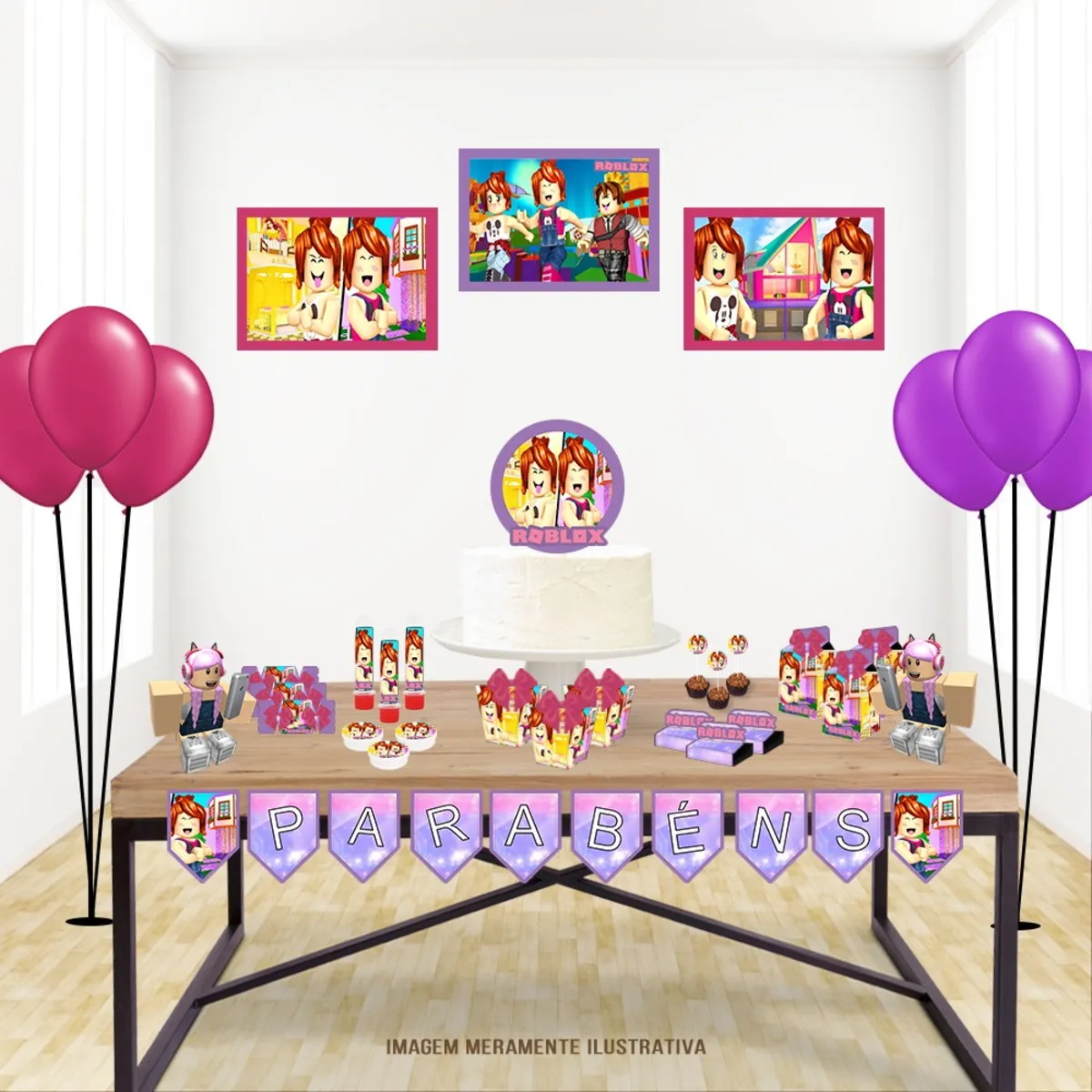 Festa Roblox para Menina Studio e Pdf