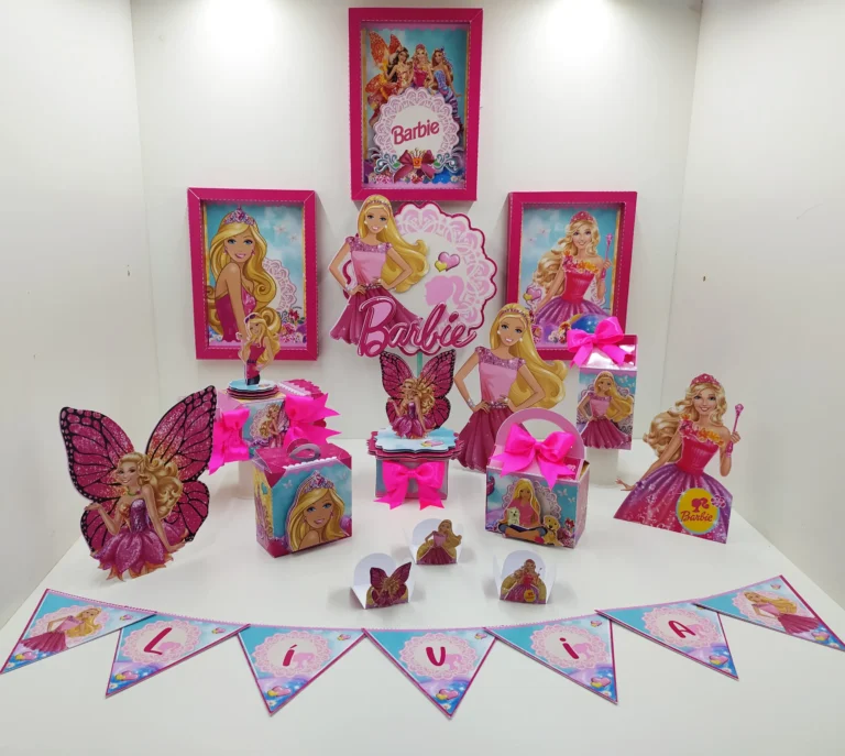 Lembrancinha da Barbie Simples Studio Png e Pdf